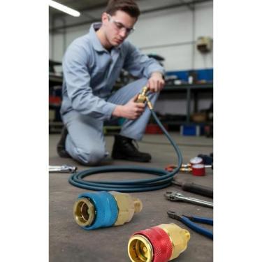 Imagem de 2x Engates Rápidos Manifold Refrigeração Automotiva - Congratulations 