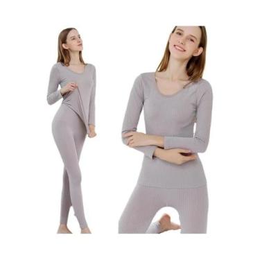 Imagem de Conjunto De Roupa Térmica Feminina Quente E Sexy Com Modelagem, Calças
