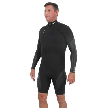 Imagem de Short John Quiksilver 2/2mm Mercury Spring Chest Zip Black Importado-Masculino