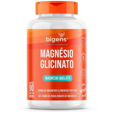 Imagem de Magnésio Glicinato Quelato 350mg Elementar 90 Caps - Bigens-Unissex