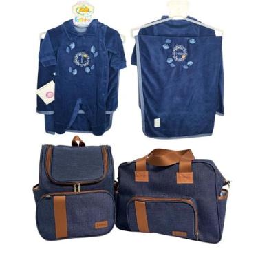 Imagem de kit elena azul mais saida de maternidade - Bolsas Boni