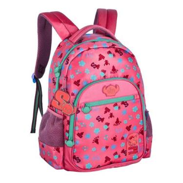 Imagem de Mochila De Costas Tsum Tsum Stitch Juvenil Escolar Disney - Clio, Rosa