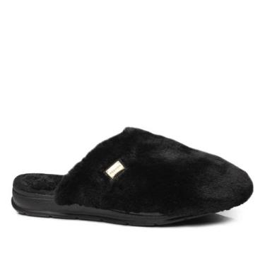 Imagem de Pantufa Pegada Feminina em Tecido preto 266007-02, 35