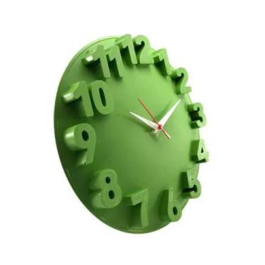 Imagem de Relógio de Parede 3D Decorativo Delta Master Verde - PlasHome