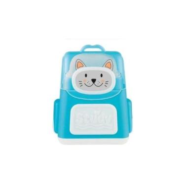 Imagem de Apontador Duplo Com Borracha Tris Mochila, Azul