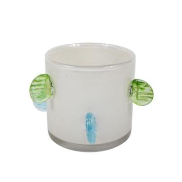 Imagem de Vaso Decorativo Gema de Vidro Colorido Flores Plantas Porta Vela 12cm 