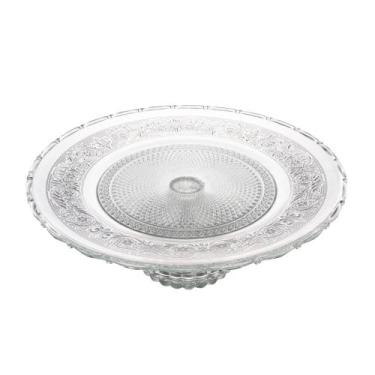 Imagem de Prato para Bolo de Vidro com Pé Angel 30cm x 30cm x 10cm - Lyor