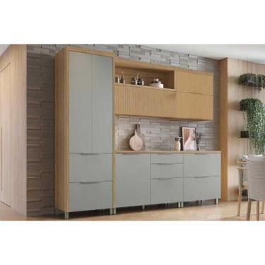 Imagem de Cozinha Modulada Nesher Marquesa Nesher 5 Peças C6P40 Verde/Nature