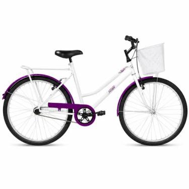 Imagem de Bicicleta Retrô Feminina Forss Rose Aro 26 - Azul Bebe, Branco, Violet