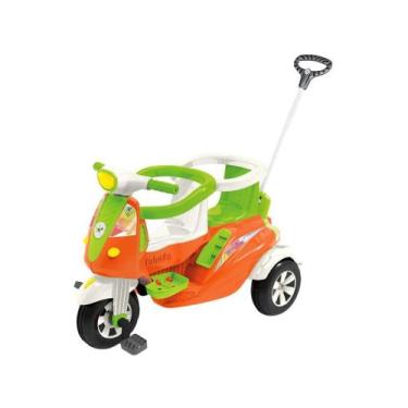 Imagem de Triciclo Infantil Passeio e Pedal Moto Uno Duo - com Empurrador Calesi