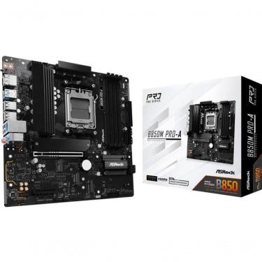 Imagem de Placa Mãe B850M Pro-A AM5 DDR5 8000MHZ USB 3.2 Tipo-C HDMI Displayport 2.5G LAN Preto Asrock