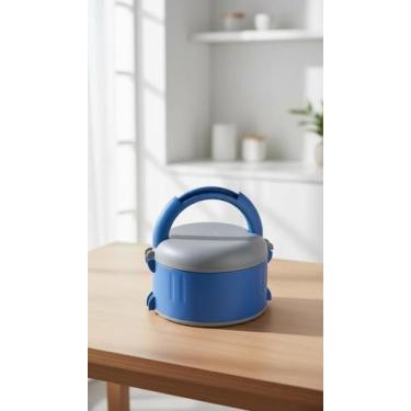 Imagem de Marmita Térmica 1,5L com Alça Retrátil Azul - Congratulations Store