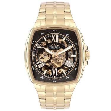 Imagem de Relógio Technos Masculino Automático Skeleton Dourado - G3265AI/1P