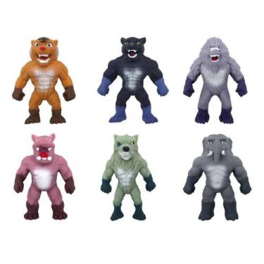 Imagem de Pack 6 Mini Bonecos Indestrutíveis Animal - Stretchapalz - Sunny Brinq