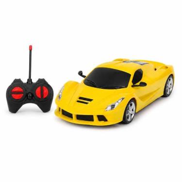 Imagem de Carrinho de Controle Remoto Carro Esportivo com Farol de LED, Escala 1