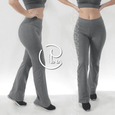 Imagem de Legging Bailarina Flare Boca de Sino Poliamida PINA, M, Cinza