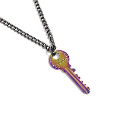 Imagem de Colar Corrente Masculino Furta Cor Pingente Chave style