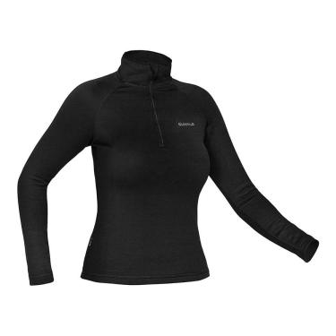 Imagem de CURTLO Blusa Zip ThermoPlus - Feminino, Segunda Pele Mulheres, Preto (Black), P