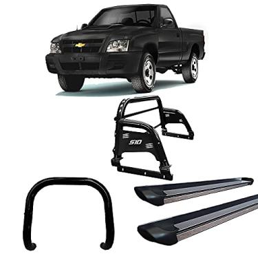 Imagem de Kit Quebra Mato+Santo Ant H2+Estribo Pers S10 94/11 Preto CS