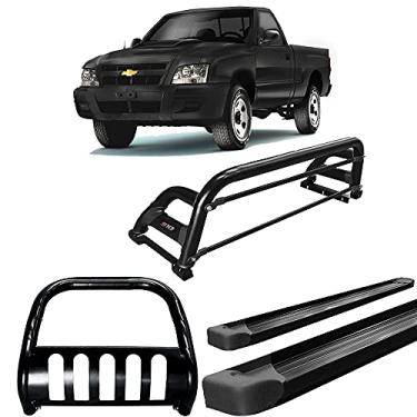 Imagem de KIT QUEBRA MATO+SANTO ANT H2+ESTRIBO PLAT S10 94/11 PRETO CS
