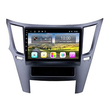 Imagem de XGHQZR Rádio automotivo estéreo Android 10 GPS navegação para Subaru Outback 2010-2014 tela sensível ao toque multimídia compatível com Bluetooth WiFi 4G Mirror Link Split Screen Controles volante, 2 + 32 g