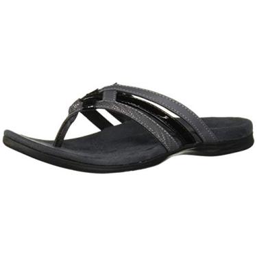 Imagem de Spenco Sandálias Femininas Ortopédicas com Alça Tripla, CarbonoPreto, 6