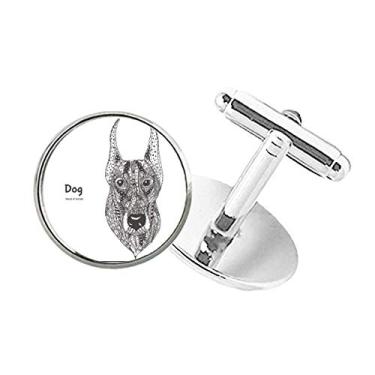 Imagem de DIYthinker Pinte Dog Fierce Friend Company abotoaduras de botão redondo