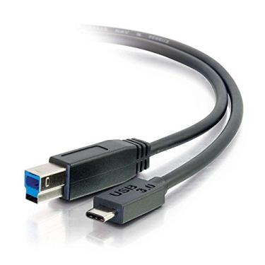 Imagem de C2G Cabo USB 3.0 Legrand, cabo USB C para B, cabo de transferência de dados preto, cabo USB de 90 cm, 1 unidade, 28865