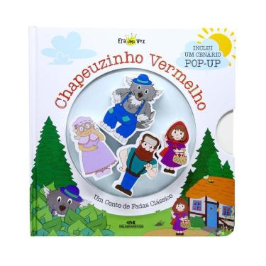 Imagem de Chapeuzinho Vermelho (Livro + Cenario Pop-Up + 4 Personagens De Madeira)