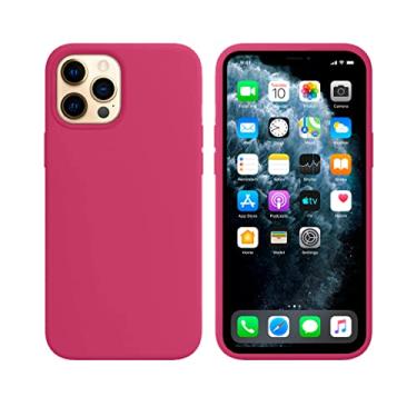 Imagem de Capinha Colorida Compatível Com iPhone 13 PRO MAX Vermelha ,Preta, Laranja, Amarela, Azul, Rosa, Pink, Branca, Lilás, Marrom, Verde, Roxo, Case Slim Flexível Aveludada Com 3 Camadas De Proteção PREMIUM ONYK (Rosa Pink)