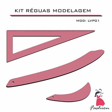Imagem de Kit 3 Réguas Modelagem Mdf Madeira Patchwork Scrapbook Fenix