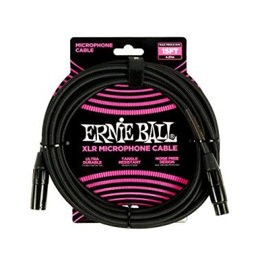 Imagem de Ernie Ball Braided XLR Mircrophone Cable, 15ft, Black (P06391)