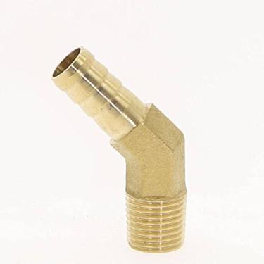Imagem de 1 pcs Encaixes de Mangueira de Lat?o 45 Graus Cotovelo 8mm 9mm 10mm Mangueira ID para ZG1/8quot;?1/4";???Adaptador de rosca macho, 10 mm, 02