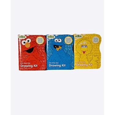 Imagem de Sesame Street Kit de desenho em movimento, bloco de papel e giz de cera, Elmo