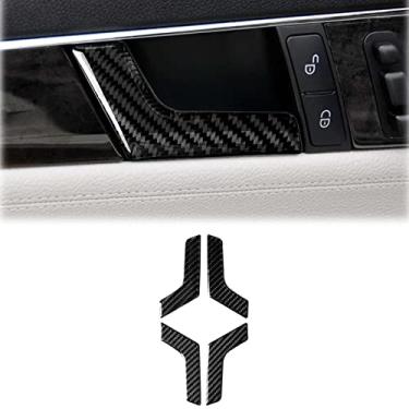 Imagem de JEZOE Adesivo de tampa de guarnição de decoração de alça de porta interna, para Mercedes Benz Classe C W204 2007 2008 2009 2010-2013 Acessórios para interiores de carros