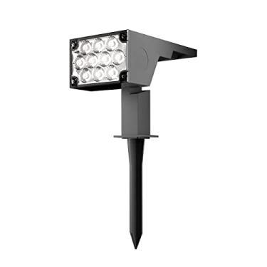 Imagem de Luminária Spot Solar Jardim 12h Refletor Branco Frio 6000k Luz LED Garantia Oversun