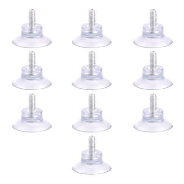 Imagem de KINMAD 10 Pcs M6x13mm Rubber Strong Suction Cup Screw with 35mm Sucker Hanger Pads for Table Glass Tops