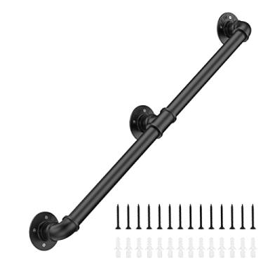 Imagem de AB1 Corredor Passagem Escada Alça de Corrimão Escada Corrimão Trilho de Apoio de Parede Trilhos Preto AB1 (dois, três)