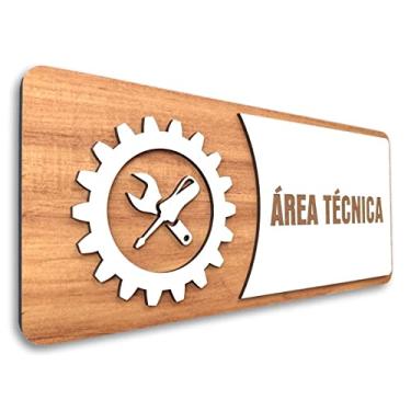 Imagem de Placa De Sinalização | Área Técnica - MDF 30x13cm