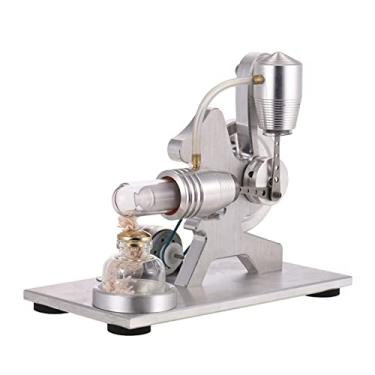 Imagem de MOOKEENONE Mini motor Silver Air Stirling Motor Modelo Educacional Vapor Power School Physics Engine Equipamento de Ensino