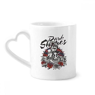 Imagem de Animal Cobras Criatura Combinação Padrão Caneca Café Cerâmica Copos Copo Coração Vidro