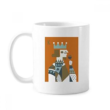 Imagem de Baralho de cartas K ilustração padrão caneca cerâmica café porcelana xícara louça