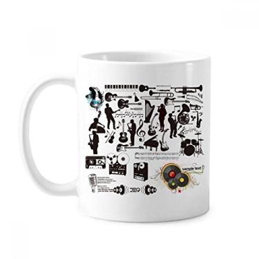 Imagem de Caneca de cerâmica com estampa louca festival de música rock cerâmica xícara de café e porcelana