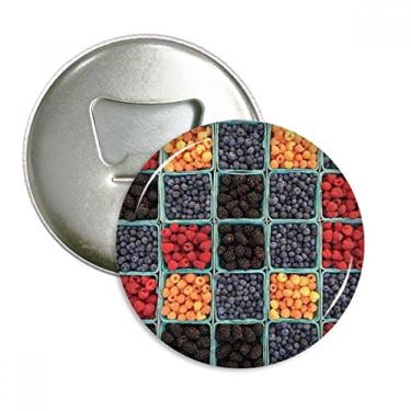 Imagem de Imagem de frutas frescas frutas vermelhas abridor de garrafas ímã de geladeira emblema multifuncional