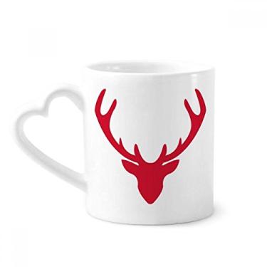 Imagem de Alce de Natal Avatar Red Festival Caneca Café Cerâmica Copo de Coração de Vidro