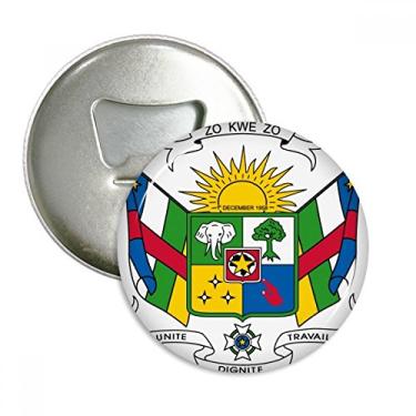 Imagem de Emblema nacional da África Central abridor de garrafas com ímã de geladeira emblema multifuncional