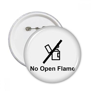 Imagem de Sem chama aberta padrão de símbolo preto pinos redondos crachá botão decoração acessório 5 peças