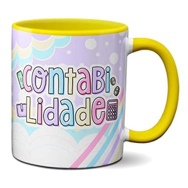 Imagem de Caneca Contabilidade Profissão Presente Profissional Fofo (Amarela)