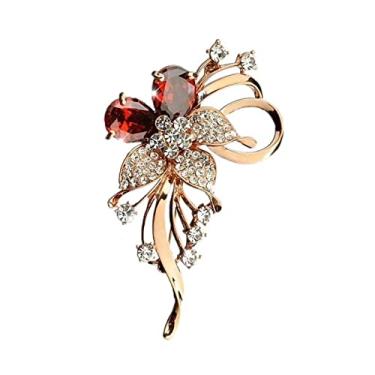 Imagem de KIZQYN Broche feminino broche de flor de broche de temperamento de luxo acessórios de terno pino presente para namorada acessório de fantasia