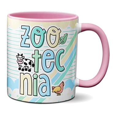 Imagem de Caneca Profissão Animais Zootecnia Presente Fofo Criativo (Rosa)